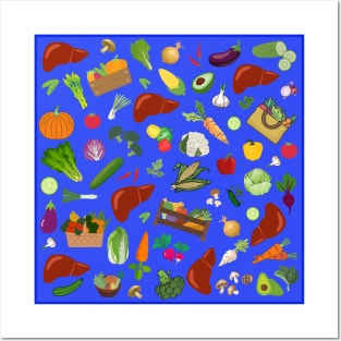 Livers With Vegetables Posters and Art